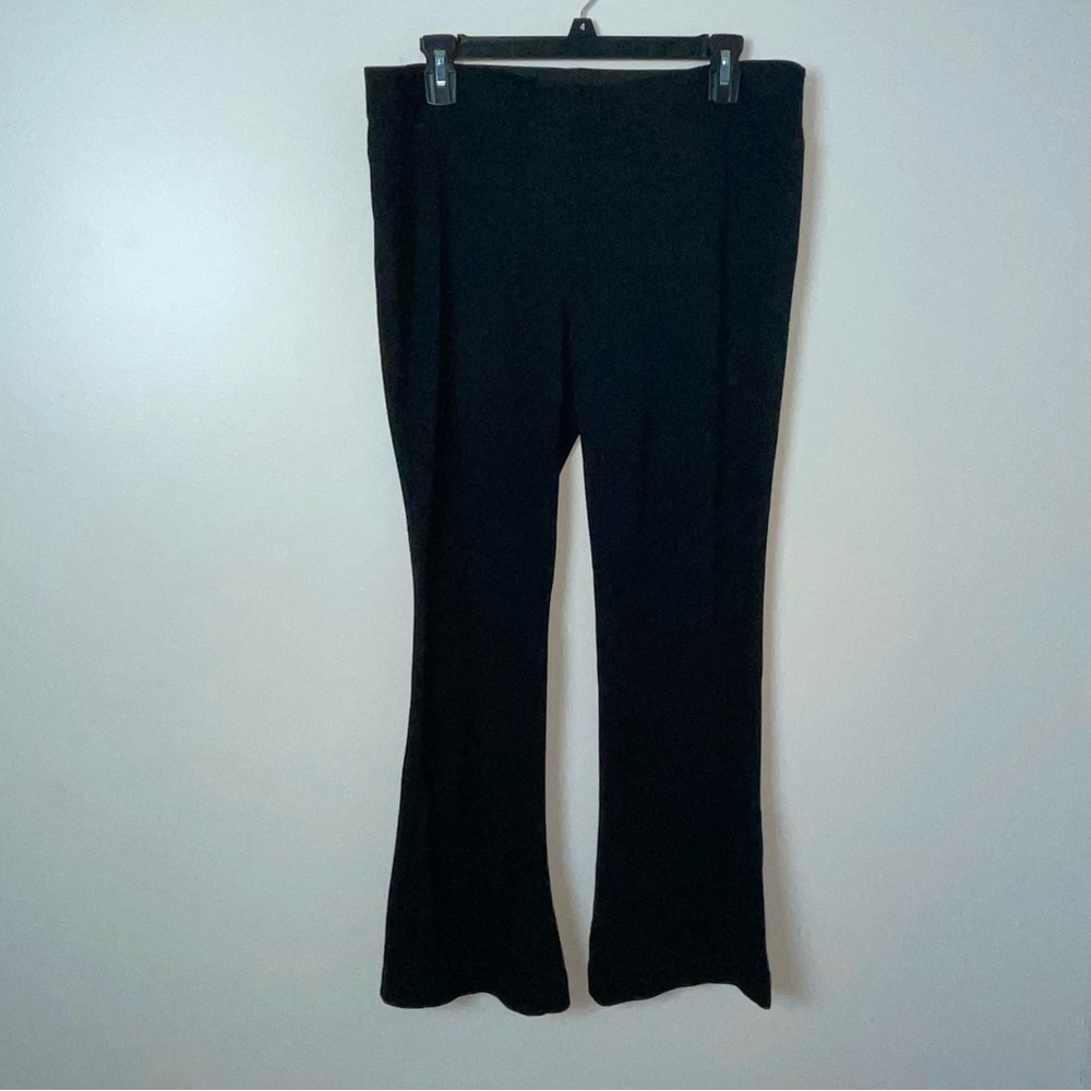 Chico’s Wide-Leg Yoga Pants – Elastic Waist – Black – Size 1 Short